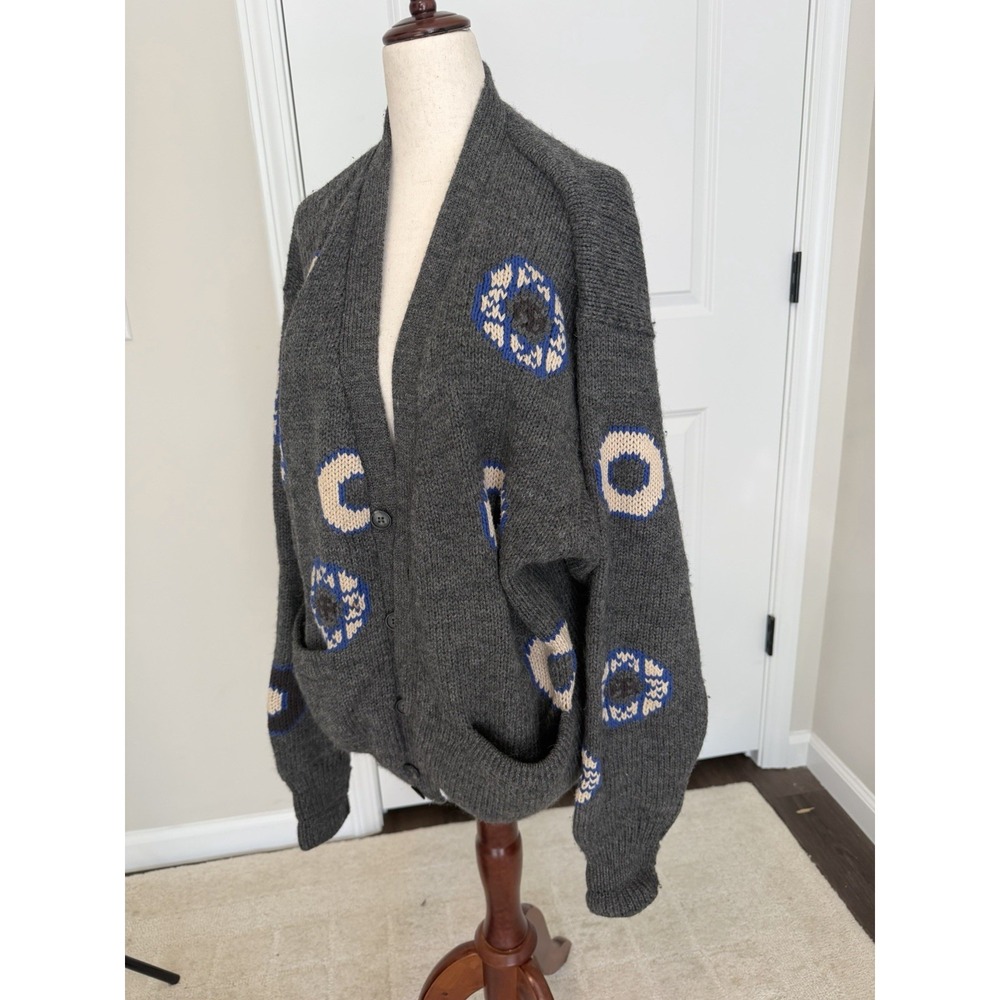 Paul Smith Vintage Women's Knit Button-Up Cardigan Sweater Pockets Geo Sz 3 - Picture 2 of 7